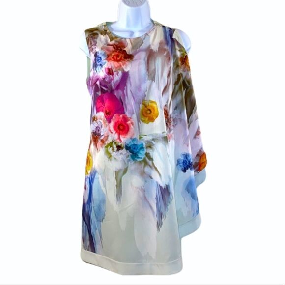 Ted Baker London Sew In Love Flowery Overlay Dress Size 1 - Picture 10 of 10